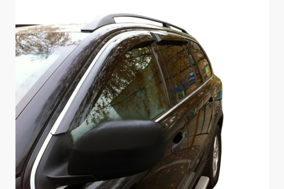 Volvo XC90 2002-2014 Deflettori finestrini cromati (4 pz, SIM) Image