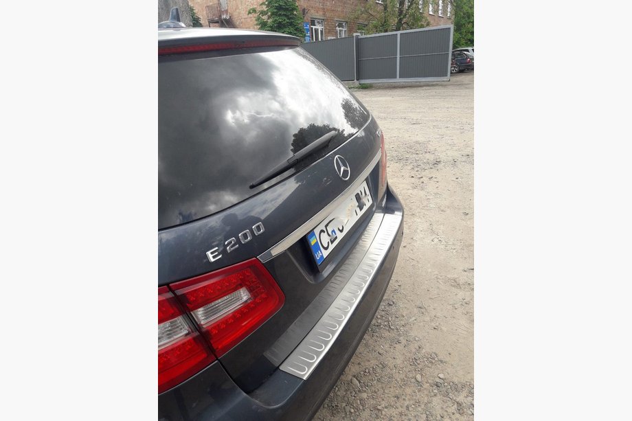 Mercedes E-class W212 2009-2016 Protezione paraurti posteriore OmsaLine (2009-2013, SW, acciaio inox) Image