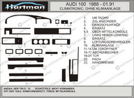 Audi 100 C3 1988-1991 Coperture cruscotto (Hartman) foto 1