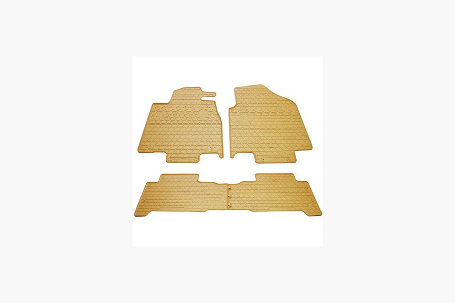 Audi Q7 2005-2015 Tappetini in gomma beige (4 pz, Stingray Premium) Image