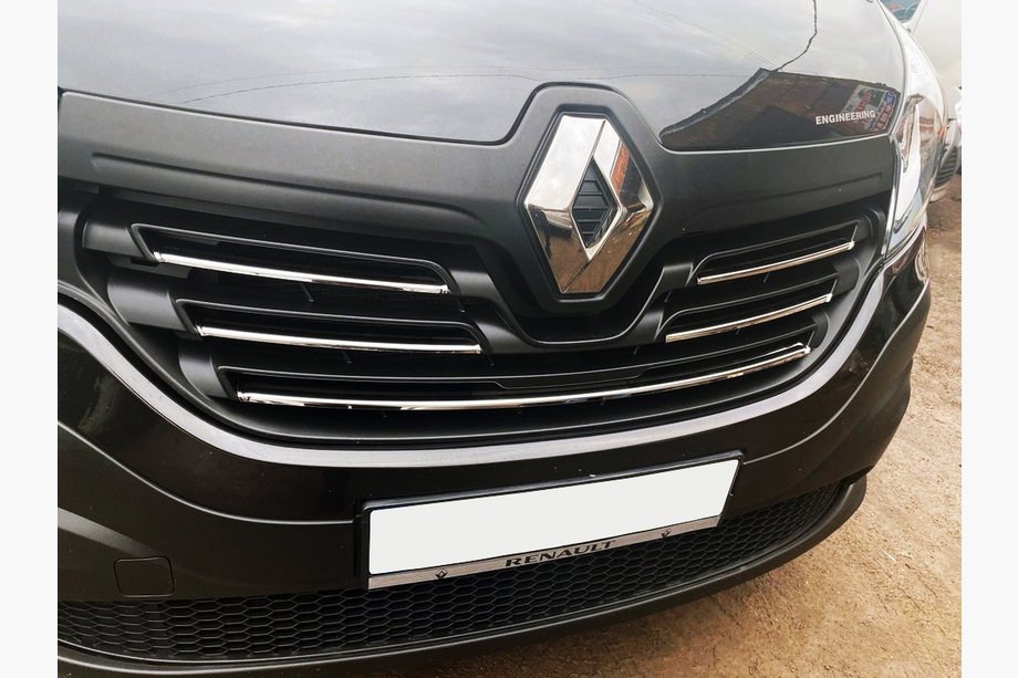 Renault Trafic 2015- Coperture griglia cromate 2015-2019 (5 pezzi, acciaio inox) OmsaLine - Acciaio Inox Italiano Image