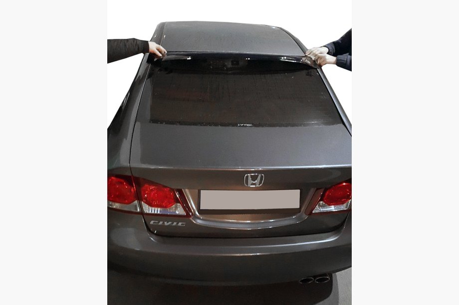 Honda Civic Sedan VIII 2006-2011 Spoiler lunotto posteriore (nero, ABS) Image