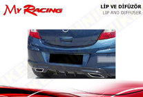 Opel Corsa D 2007-2014 Estensione diffusore posteriore (ABS, Nero) foto 1