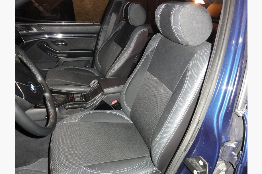BMW 5 Series E39 1996-2003 Coprisedi Auto (Similpelle↗Tessuto, Premium) Image