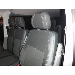 Coprisedi Auto (Pelle Ecologica e Tessuto, Premium) Volkswagen T5 Caravelle 2004-2010 foto 1