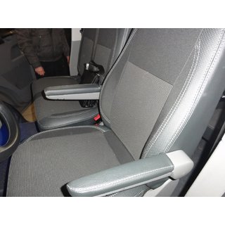 Coprisedi Auto (Pelle Ecologica e Tessuto, Premium) Volkswagen T5 Caravelle 2004-2010 foto 3