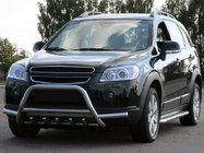 Chevrolet Captiva 2006-2019 Protezione Anteriore WT003-Plus (Acciaio Inox) foto 1