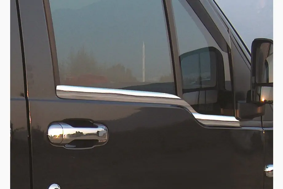 Ford Connect 2010-2013 Cornici esterne finestrini (2 pz, acciaio inox) Foto 1