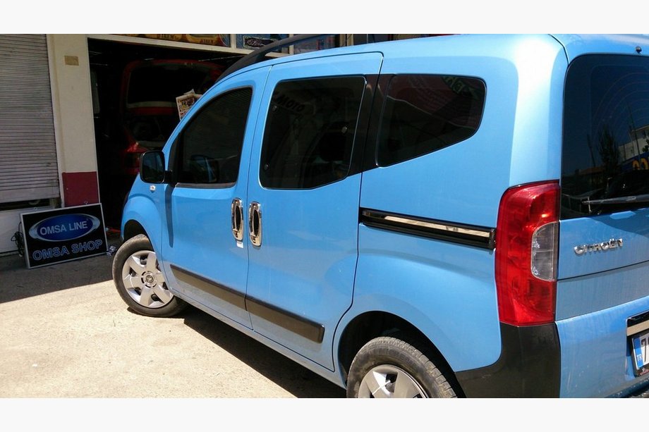 Fiat Fiorino/Qubo 2008-2024 Modanature in acciaio inox per porte scorrevoli (2 pz) Carmos - Acciaio Inox Turco Foto 2