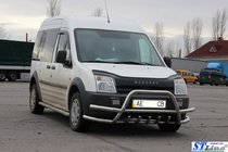 Ford Connect 2010-2013 Parabullbar con doppie barre WT003-Plus-2 (acciaio inox) foto 3