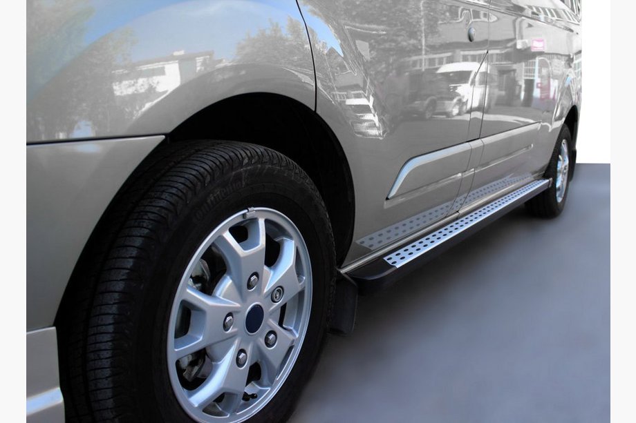 Ford Custom 2013-2022 Pedane Laterali DOT-Line (2 pz, Alluminio) Image
