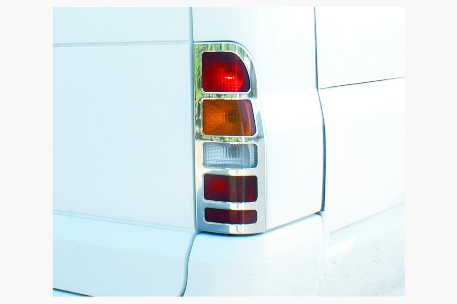 Ford Transit 2000–2014 Coperture Fanali Posteriori (2 pz, Acciaio Inox) Carmos - Acciaio Turco Foto 4