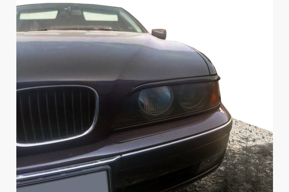 BMW 5 Series E39 1996-2003 Sopracciglia fari (2 pz, nere) Image