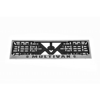 Portatarga cromato Multivan (1 pz, acciaio inox) Volkswagen T5 Multivan 2003–2010 foto 2