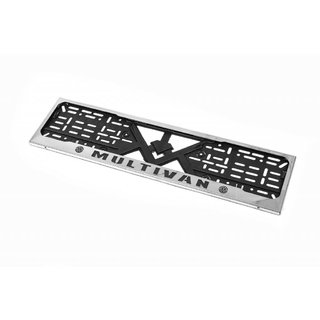 Portatarga cromato Multivan (1 pz, acciaio inox) Volkswagen T5 Multivan 2003–2010 foto 1