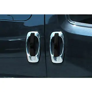 Coperture Maniglie Porta Cromate (4 pz, Acciaio Inox) Fiat Doblo II 2010-2022 foto 2