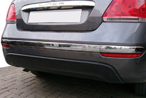 Fiat Linea 2006-2018 Protezione posteriore paraurti (2012↗, acciaio inox, 3 pz) foto 1
