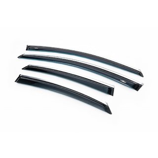 Deflettori Finestrini con Modanatura Cromata SD (4 pz, HIC) Ford Mondeo 2008-2014 foto 1