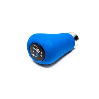 Pomello cambio OEM (similpelle, azzurro traforato) foto 1