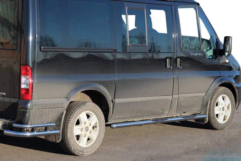 Ford Transit 2000–2014 Barre Laterali BB002 (2 pz, Acciaio Inox) 70 mm, L1 (corta) Image