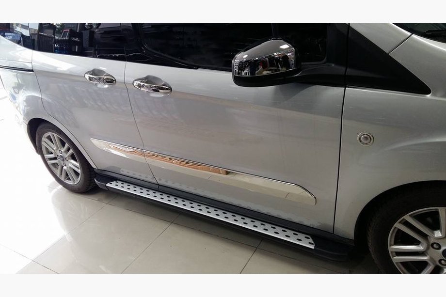 Ford Courier 2014-2023 Modanature porte acciaio inox (4 pezzi) Image