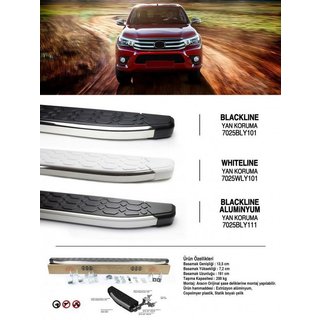Pedane Laterali BlackLine (2 pz, Alluminio) Toyota Hilux 2015- foto 1