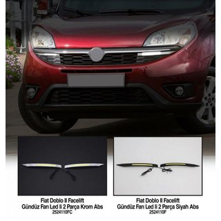 Luci diurne Cromo (2014↗, LED) Fiat Doblo II 2010-2022 foto 3