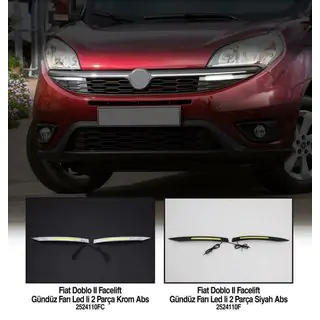 Luci diurne Cromo (2014↗, LED) Fiat Doblo II 2010-2022 foto 3