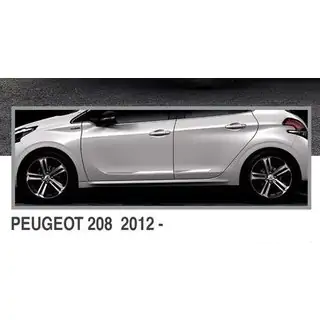 Modanature porte (4 pz, acciaio inox) Peugeot 208 2012-2019 foto 3