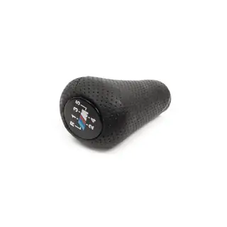 Pomello cambio OEM (similpelle, perforazione nera) foto 1