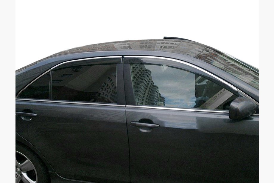 Toyota Camry 2006-2011 Deflettori Finestrini con Modanatura Cromata (4 pz, SIM) Image