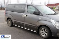 Hyundai H300, H1, Starex 2008-2020 Barre Laterali BB001 (2 pz, Acciaio Inox) 60 mm foto 2