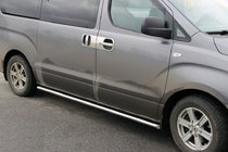 Hyundai H300, H1, Starex 2008-2020 Barre Laterali BB001 (2 pz, Acciaio Inox) 60 mm foto 1