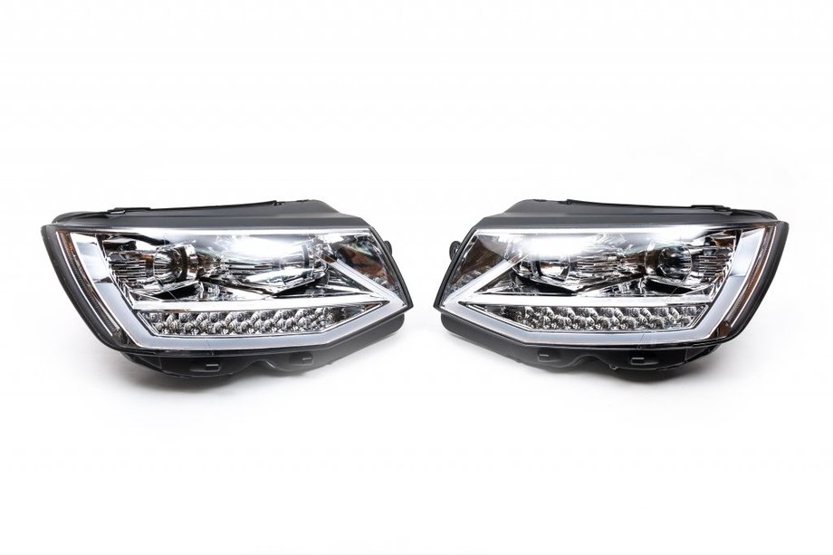 Volkswagen T6 2015-2024 Fari anteriori con luci diurne a LED 2015-2019 (Argento, 2 pz) Image