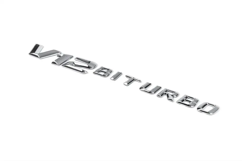 Mercedes GLE/ML class W166 2011-2018 Badge V12 Biturbo Cromo Image