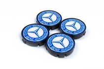 Mercedes-Benz Copri mozzo 55,5mm/57mm senza anello (set 4 pezzi, blu) foto 1