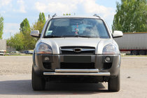Hyundai Tucson JM 2004- Protezione Anteriore ST014 (Acciaio Inox) foto 2