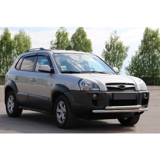 Protezione Anteriore ST014 (Acciaio Inox) Hyundai Tucson JM 2004- foto 3