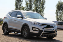 Hyundai Santa Fe 3 2012-2018 Protezione Anteriore WT003 (Acciaio Inox) foto 4