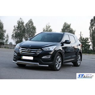 Protezione Anteriore ST014 (Acciaio Inox) Hyundai Santa Fe 3 2012-2018 foto 4