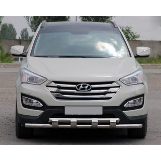 Protezione Anteriore ST015 (Acciaio Inox) Hyundai Santa Fe 3 2012-2018 foto 1