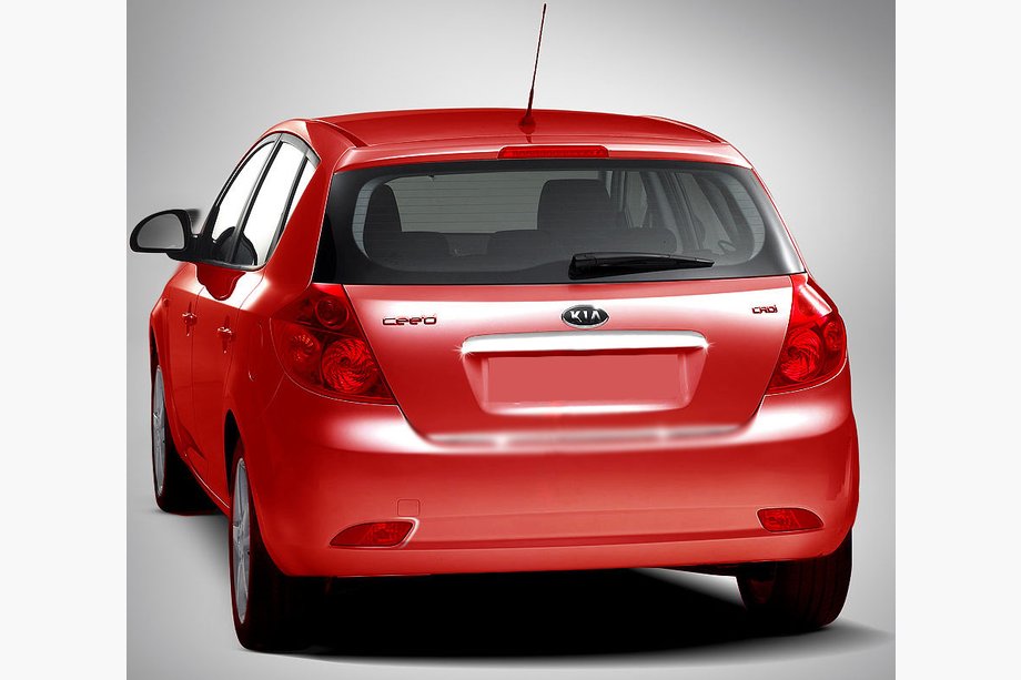 Kia Ceed 2007-2012 Modanatura sopra targa (HB, acciaio inox) Image