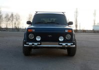 Lada Niva та Urban 1977- Protezione Anteriore ST015 (Acciaio Inox) foto 1
