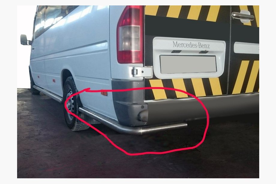 Mercedes Sprinter W901/902/903/904/905 1995–2006 Angolari Posteriori AK-SO (Acciaio Inox) Image