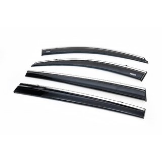 Deflettori finestrini con profilo cromato (4 pz, Niken) Kia Sportage 2010-2015 foto 2