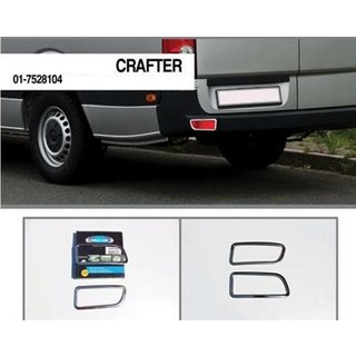 Coperture Riflettori (2 pz, Acciaio Inox) Volkswagen Crafter 2006-2016 foto 4