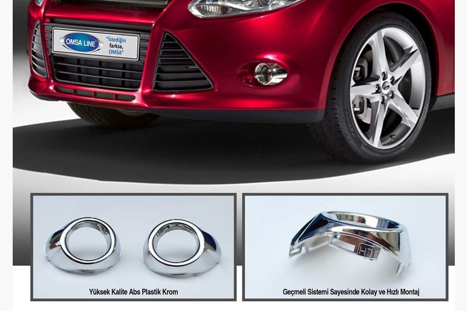 Ford Focus III 2011-2017 Coperture cromate per fendinebbia (2 pz, plastica) Image