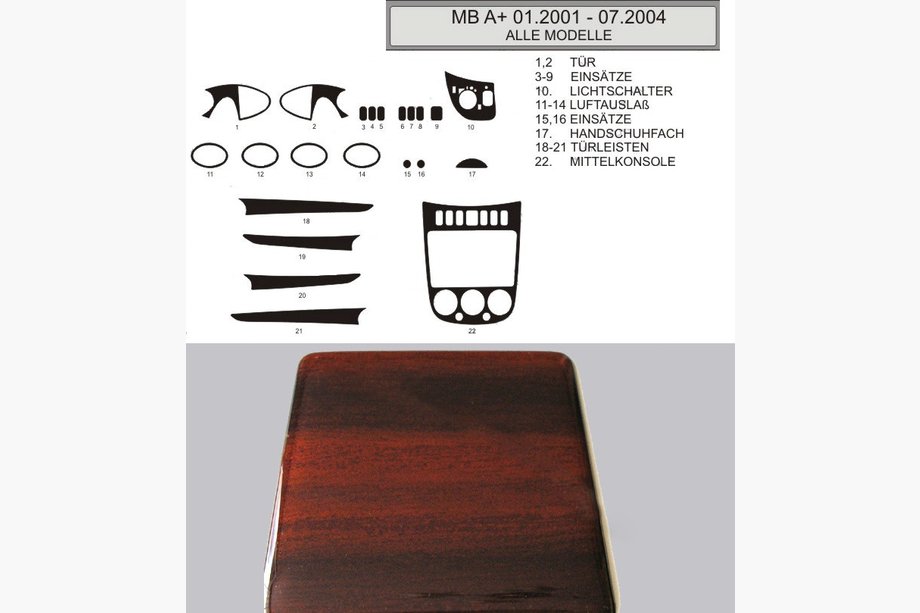 Mercedes A-class W168 1997-2004 Offerta! Rivestimento cruscotto (1997-2001) Image