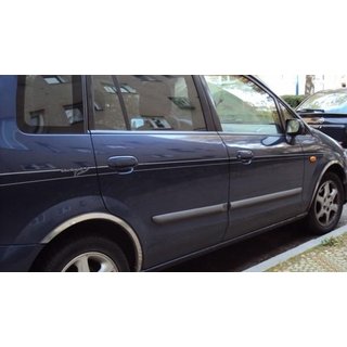 Bordini passaruota in acciaio inox (4 pz) Mazda Premacy 1999-2005 foto 1