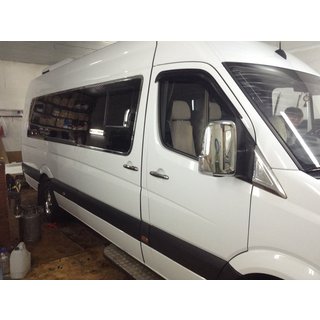 Cornici complete finestrini acciaio inox Volkswagen Crafter 2006-2016 foto 2